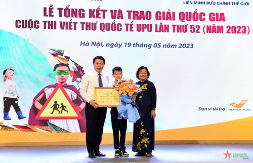 Học sinh tỉnh Bến Tre đoạt giải Nhất cuộc thi Viết thư Quốc tế UPU lần thứ 52